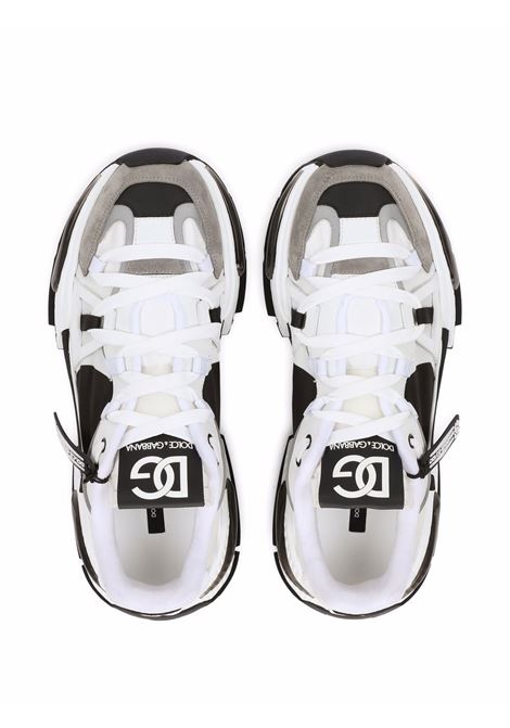 White,grey and black calf leather and lambskin Airmaster  sneakers   DOLCE & GABBANA | CS1984-AY33789697